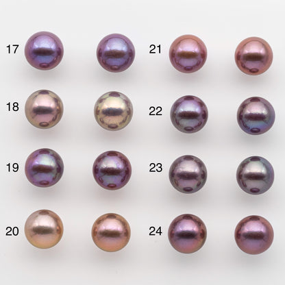 12-13mm Matching Pair Edison Pearl with Natural Colors and High Lusters, Undrilled for Making Earring, SKU # 2519EP