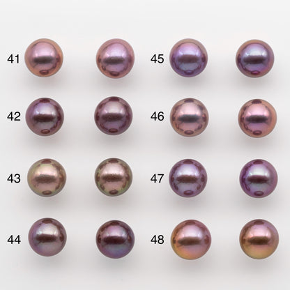 12-13mm Matching Pair Edison Pearl with Natural Colors and High Lusters, Undrilled for Making Earring, SKU # 2519EP