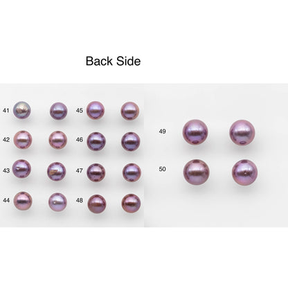 11-12mm Matching Pair Edison Pearl with Natural Colors and High Lusters, Undrilled for Making Earring, SKU # 2521EP