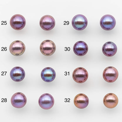 11-12mm Matching Pair Edison Pearl with Natural Colors and High Lusters, Undrilled for Making Earring, SKU # 2521EP