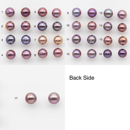 10-11mm Edison Pearl in Matching Pair with Natural Colors and High Lusters, Undrilled for Making Earring, SKU # 2522EP