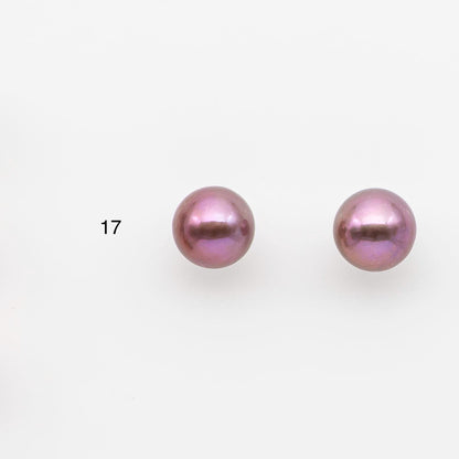 10-11mm Edison Pearl in Matching Pair with Natural Colors and High Lusters, Undrilled for Making Earring, SKU # 2522EP