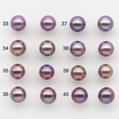 10-11mm Matching Pair Edison Pearl with Natural Colors and High Lusters, Undrilled for Making Earring, SKU # 2523EP