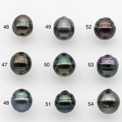 9-10mm Tahitian Pearl with High Luster and Natural Color, One Piece Undrilled for Making Jewelry, SKU # 2529TH