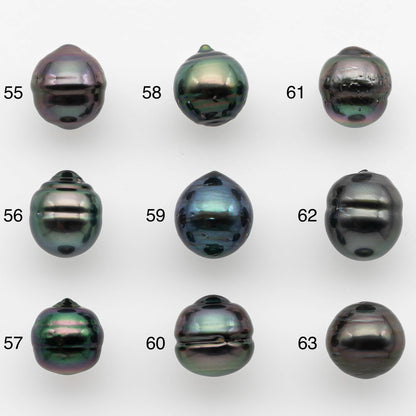 9-10mm Tahitian Pearl with High Luster and Natural Color, One Piece Undrilled for Making Jewelry, SKU # 2529TH