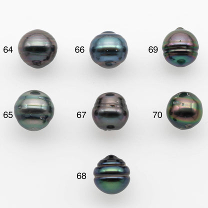 9-10mm Tahitian Pearl with High Luster and Natural Color, One Piece Undrilled for Making Jewelry, SKU # 2529TH