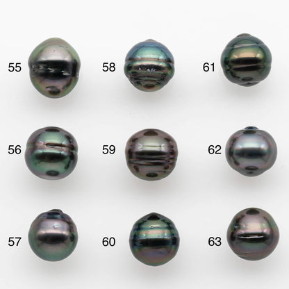 9-10mm Tahitian Pearl with High Luster and Natural Color, One Piece Undrilled for Making Jewelry, SKU # 2530TH
