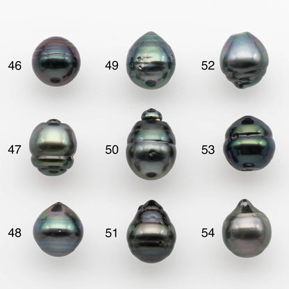 9-10mm Tahitian Pearl with High Luster and Natural Color, One Piece Undrilled for Making Jewelry, SKU # 2531TH