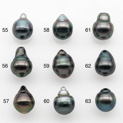 9-10mm Tahitian Pearl with High Luster and Natural Color, One Piece Undrilled for Making Jewelry, SKU # 2531TH
