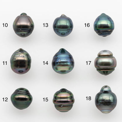 9-10mm Tahitian Pearl with High Luster and Natural Color, One Piece Undrilled for Making Jewelry, SKU # 2532TH