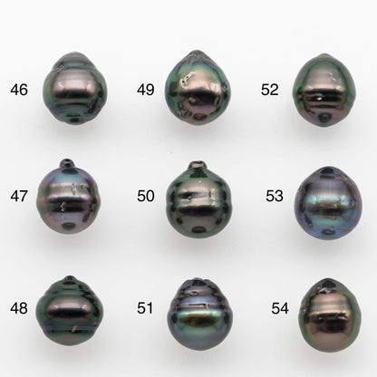 9-10mm Tahitian Pearl with High Luster and Natural Color, One Piece Undrilled for Making Jewelry, SKU # 2532TH