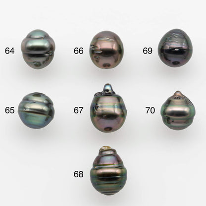9-10mm Tahitian Pearl with High Luster and Natural Color, One Piece Undrilled for Making Jewelry, SKU # 2532TH