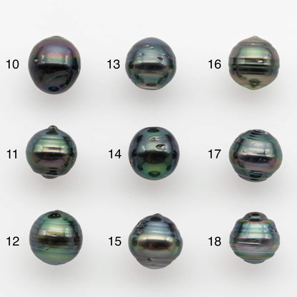 9-10mm Tahitian Pearl with High Luster and Natural Color, One Piece Undrilled for Making Jewelry, SKU # 2534TH