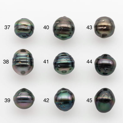 9-10mm Tahitian Pearl with High Luster and Natural Color, One Piece Undrilled for Making Jewelry, SKU # 2534TH