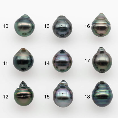 9-10mm Tahitian Pearl with High Luster and Natural Color, One Piece Undrilled for Making Jewelry, SKU # 2535TH