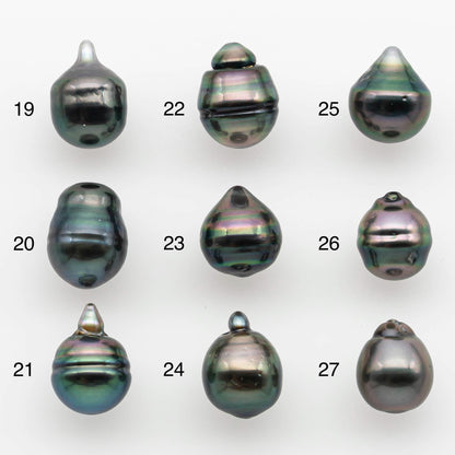 9-10mm Tahitian Pearl with High Luster and Natural Color, One Piece Undrilled for Making Jewelry, SKU # 2535TH