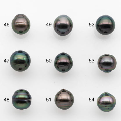 8-9mm Tahitian Pearl with High Luster and Natural Color, One Piece Undrilled for Making Jewelry, SKU # 2536TH