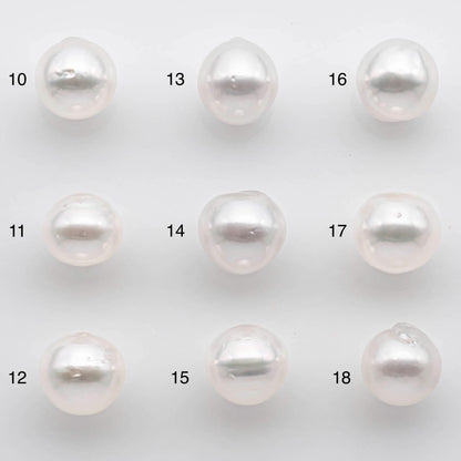9-10mm South Sea Pearl Drop in Natural White Colors and Beautiful Luster with Minor Blemish, Undrilled Single Piece, SKU # 2543SS