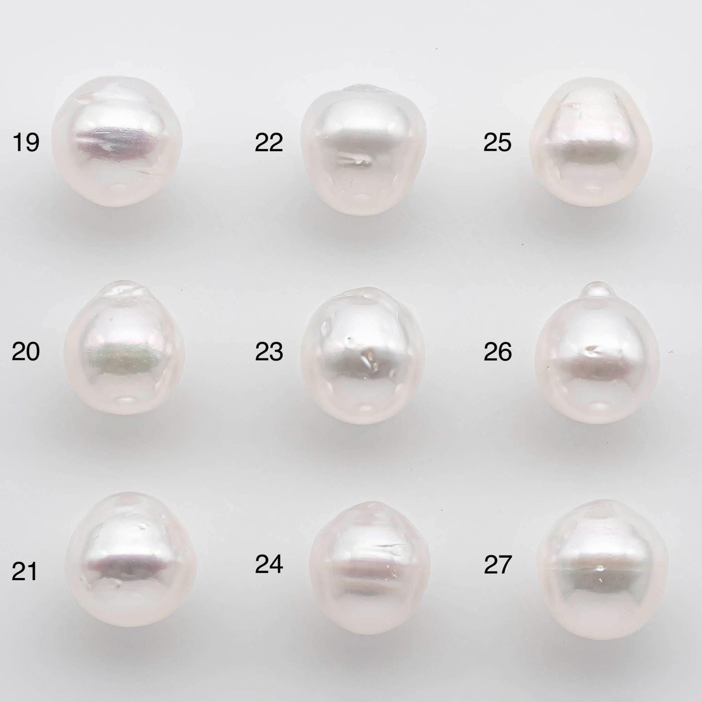 9-10mm South Sea Pearl Drop in Natural White Colors and Beautiful Luster with Minor Blemish, Undrilled Single Piece, SKU # 2543SS