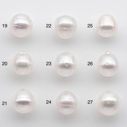 9-10mm South Sea Pearl Drop in Natural White Colors and Beautiful Luster with Minor Blemish, Undrilled Single Piece, SKU # 2543SS