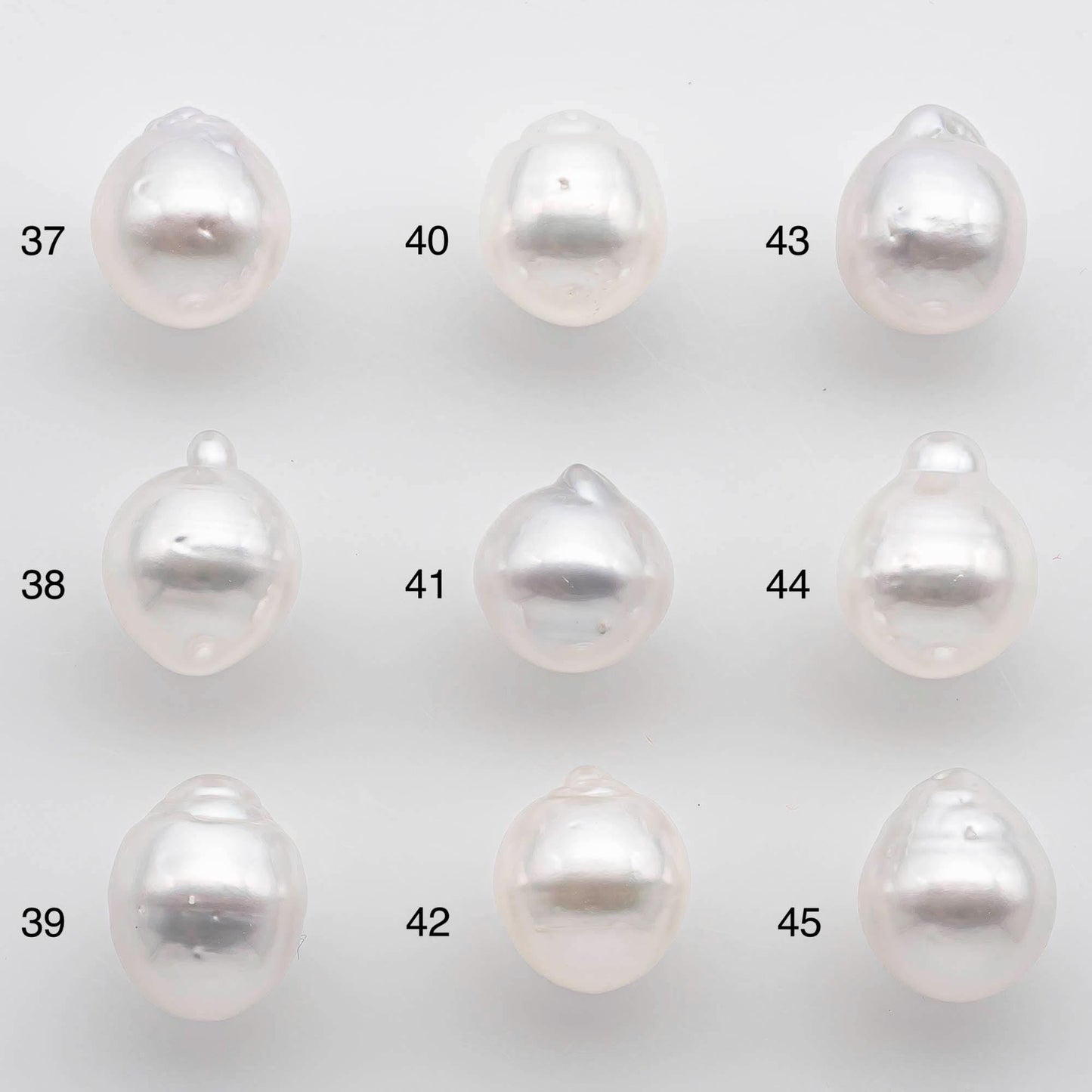 9-10mm South Sea Pearl Drop in Natural White Colors and Beautiful Luster with Minor Blemish, Undrilled Single Piece, SKU # 2543SS