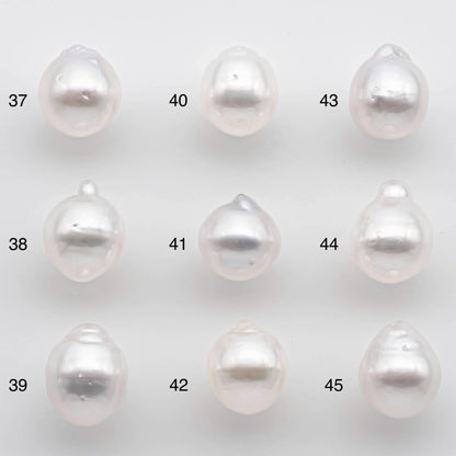 9-10mm South Sea Pearl Drop in Natural White Colors and Beautiful Luster with Minor Blemish, Undrilled Single Piece, SKU # 2543SS
