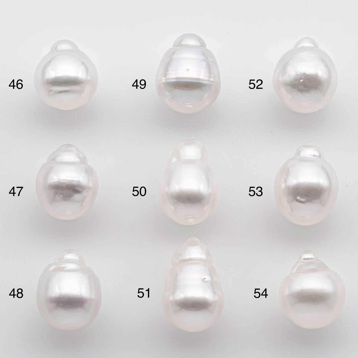 9-10mm South Sea Pearl Drop in Natural White Colors and Beautiful Luster with Minor Blemish, Undrilled Single Piece, SKU # 2543SS
