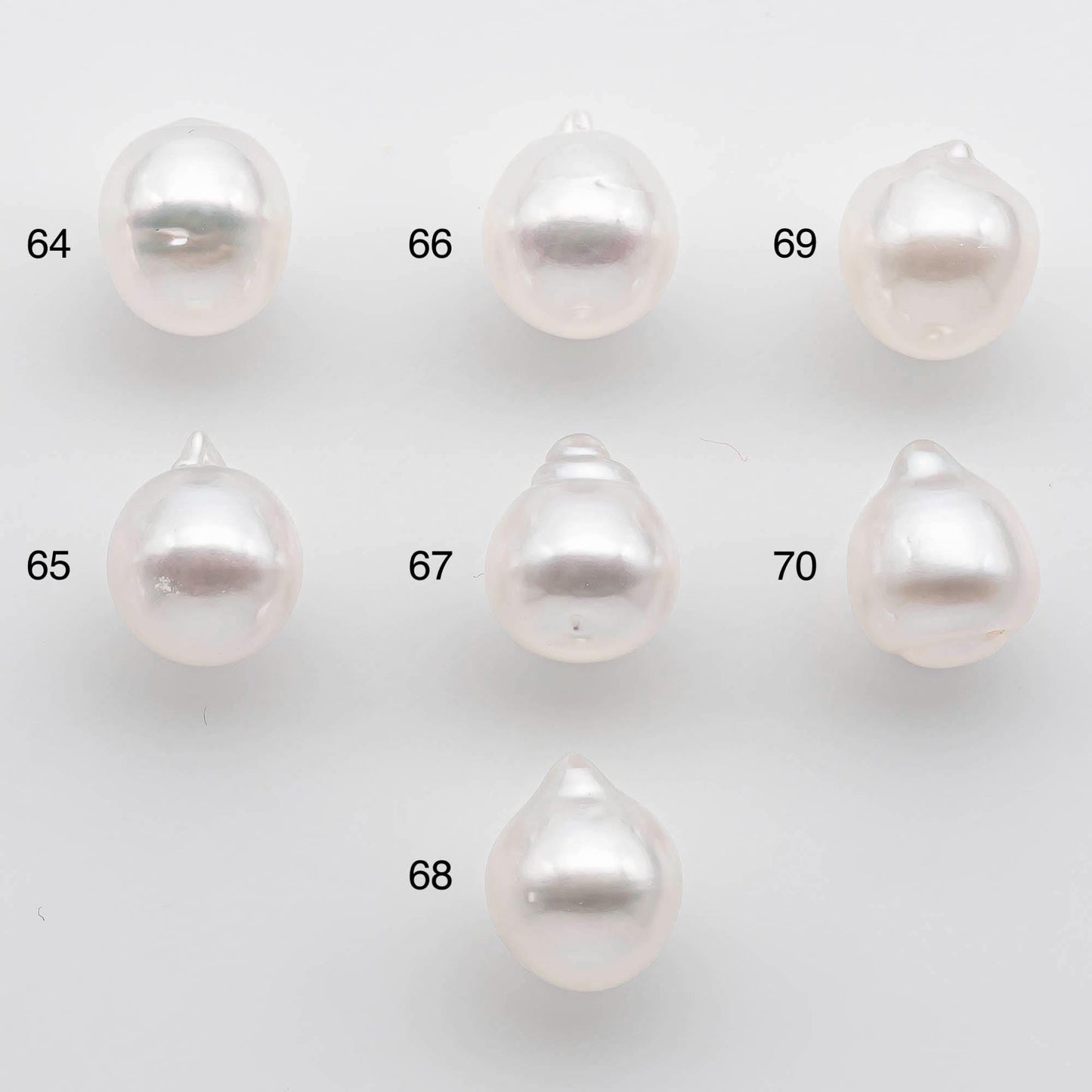 9-10mm South Sea Pearl Drop in Natural White Colors and Beautiful Luster with Minor Blemish, Undrilled Single Piece, SKU # 2543SS
