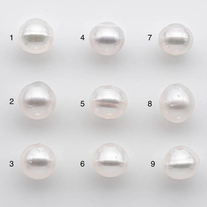 9-10mm South Sea Pearl Drop in Natural White Colors and Beautiful Luster with Minor Blemish, Undrilled Single Piece, SKU # 2543SS