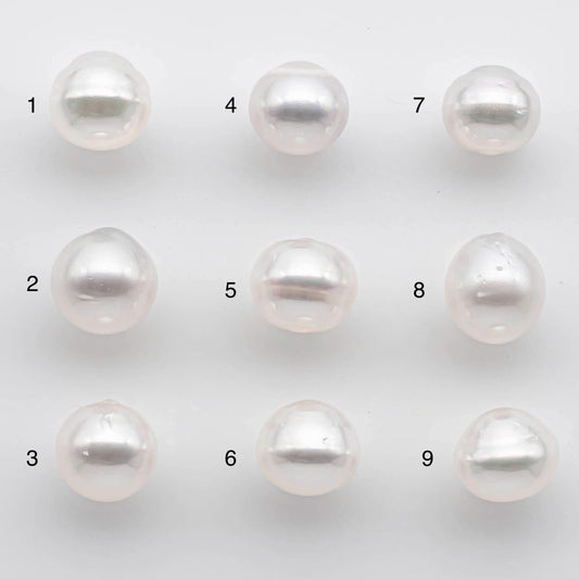 9-10mm South Sea Pearl Drop in Natural White Colors and Beautiful Luster with Minor Blemish, Undrilled Single Piece, SKU # 2543SS