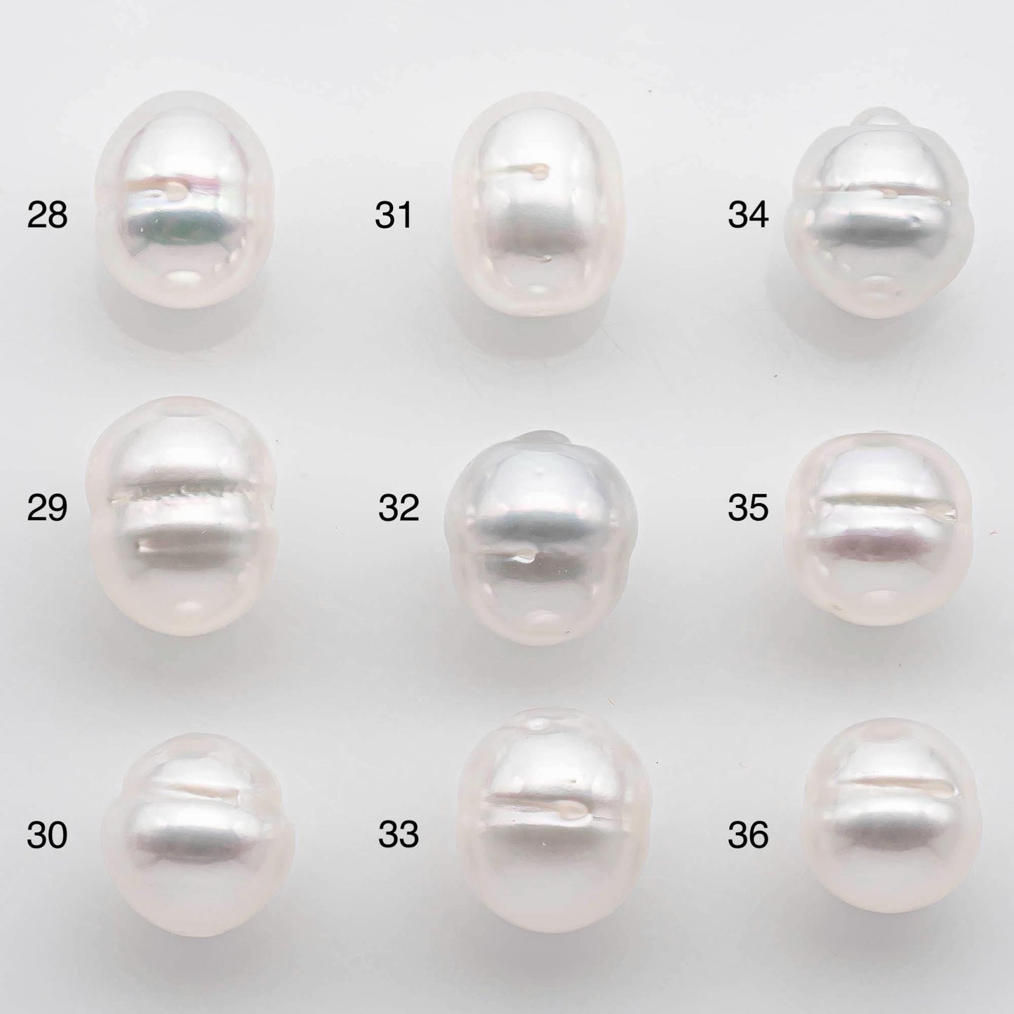 9-10mm South Sea Pearl Drop in Natural White Colors and Beautiful Luster with Minor Blemish, Undrilled Single Piece, SKU # 2544SS