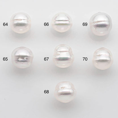 9-10mm South Sea Pearl Drop in Natural White Colors and Beautiful Luster with Minor Blemish, Undrilled Single Piece, SKU # 2544SS
