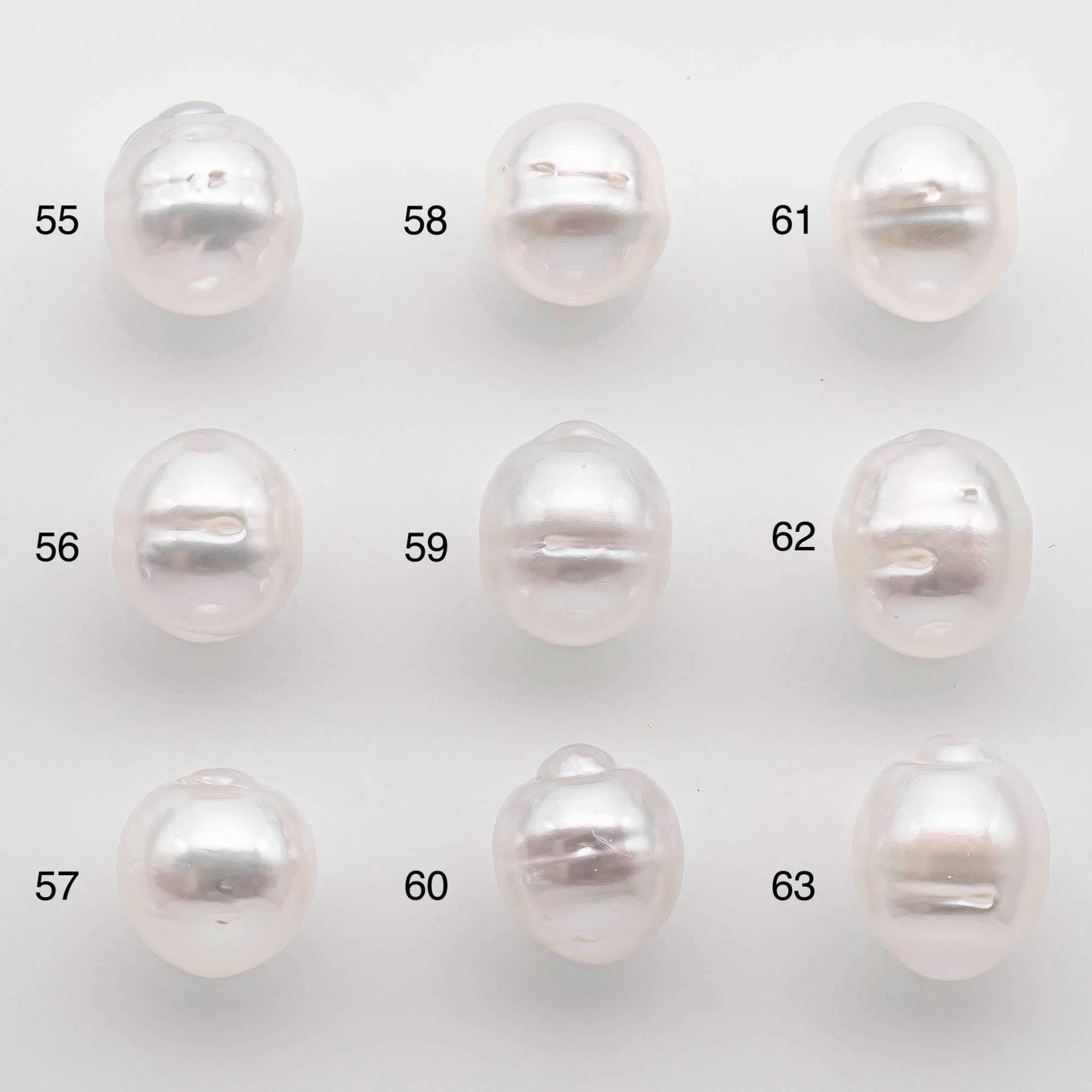 9-10mm Drop South Sea Pearl with High Luster and Natural White Color with Minor Blemish, Loose Single Pice Undrilled, SKU # 2546SS