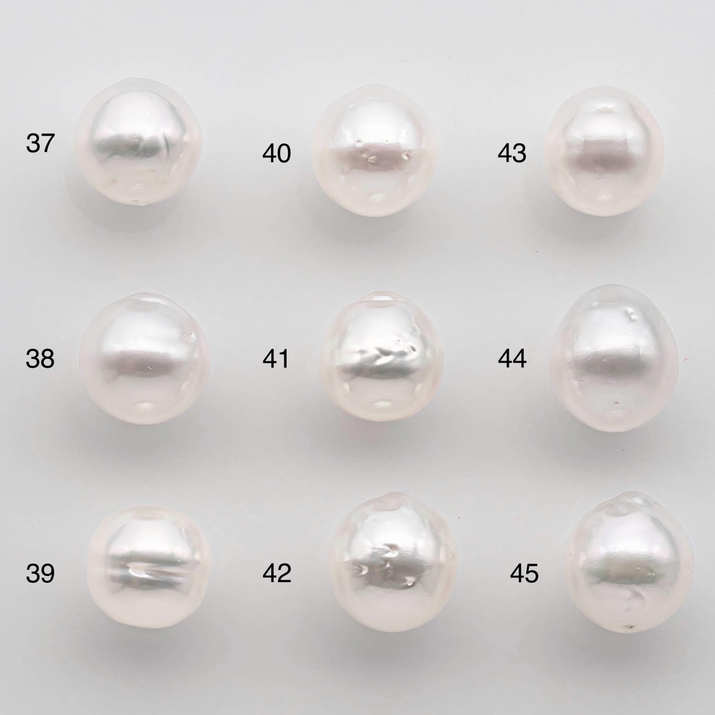 9-10mm Drop South Sea Pearl with High Luster and Natural White Color with Minor Blemish, Loose Single Pice Undrilled, SKU # 2548SS