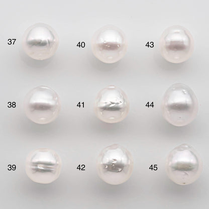 9-10mm Drop South Sea Pearl with High Luster and Natural White Color with Minor Blemish, Loose Single Pice Undrilled, SKU # 2548SS