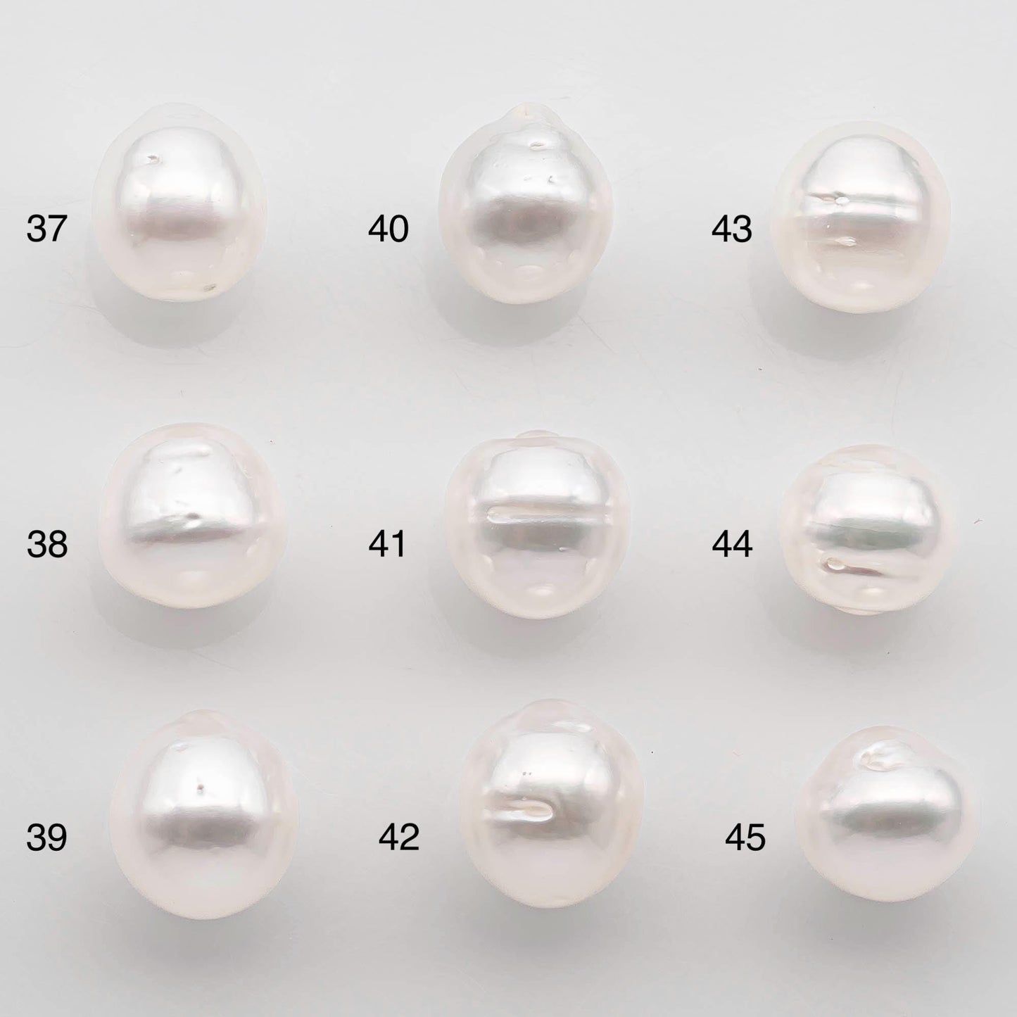 9-10mm Drop South Sea Pearl with High Luster and Natural White Color with Minor Blemish, Loose Single Pice Undrilled, SKU # 2549SS