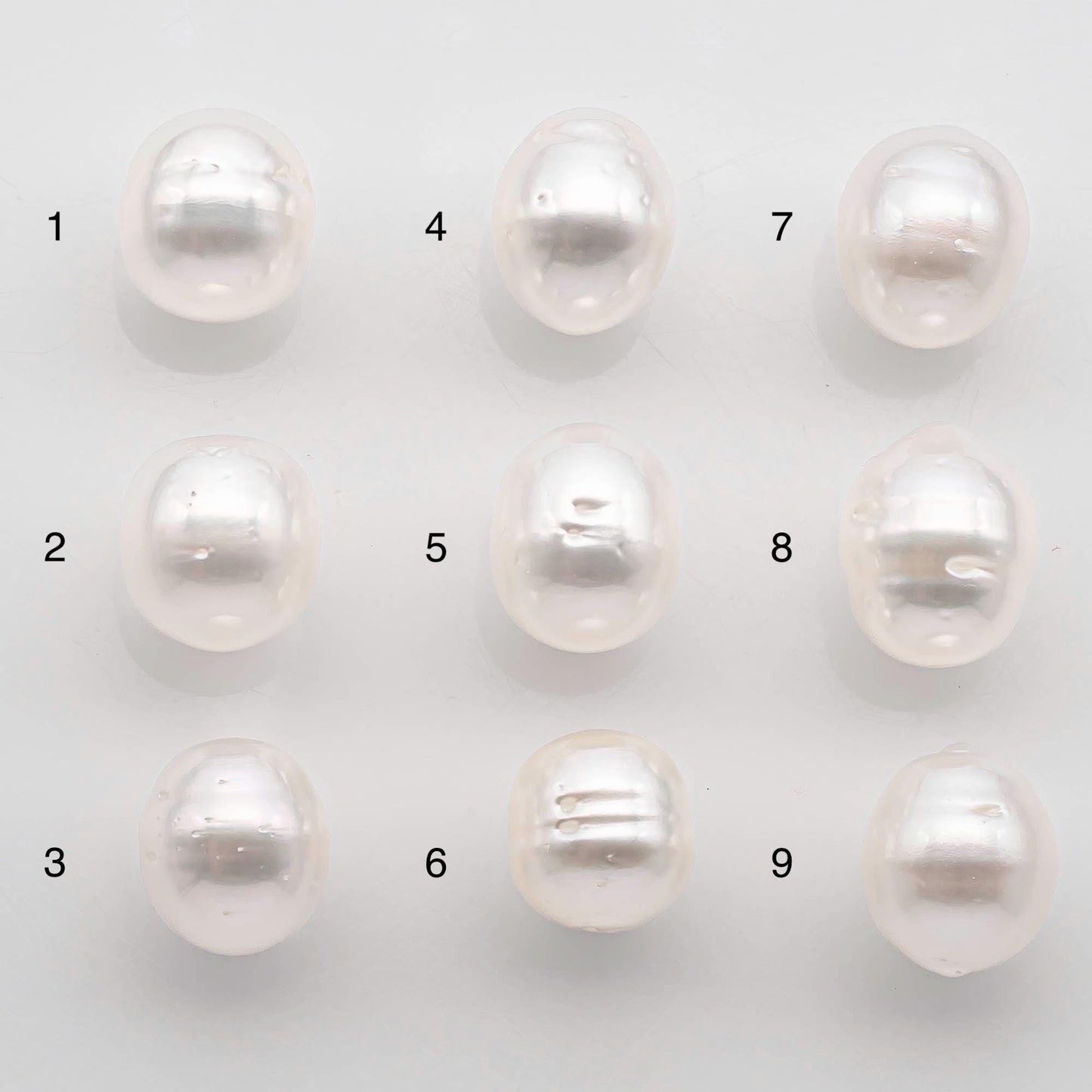 9-10mm South Sea Pearl Drop in Natural White Colors and Beautiful Luster with Minor Blemish, Undrilled Single Piece, SKU # 2550SS