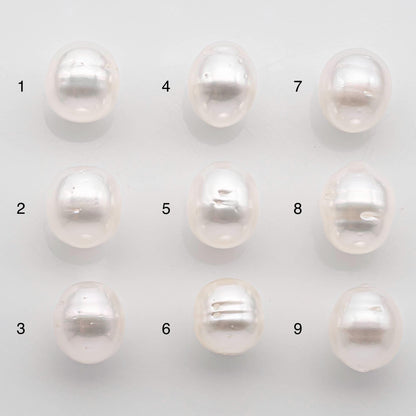 9-10mm South Sea Pearl Drop in Natural White Colors and Beautiful Luster with Minor Blemish, Undrilled Single Piece, SKU # 2550SS