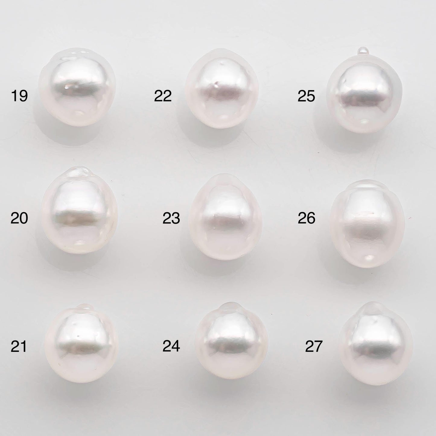 9-10mm South Sea Pearl Drop in Natural White Colors and Beautiful Luster, Undrilled Single Piece, SKU # 2551SS