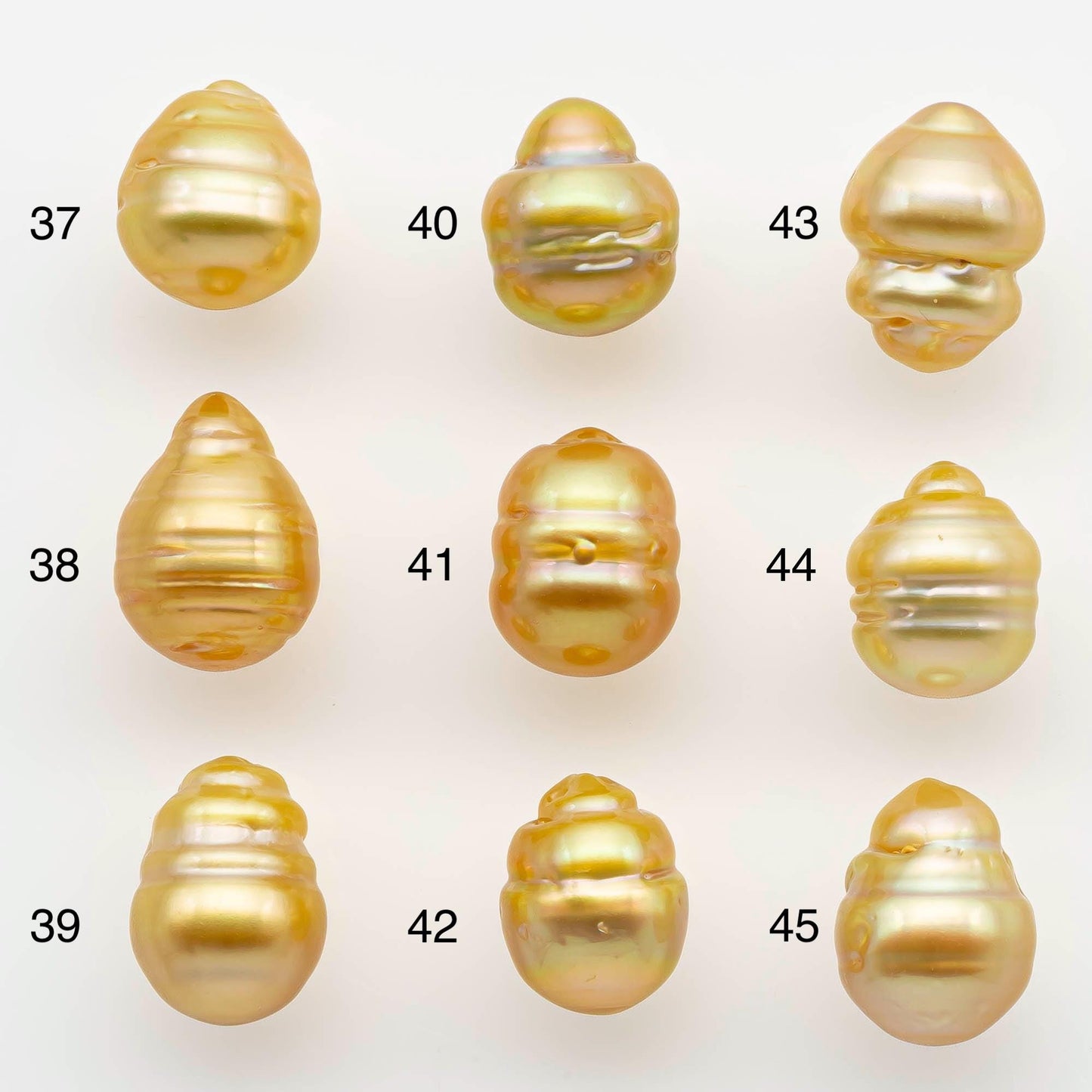 9-10mm South Sea Pearl, Gold Drop Single Piece Nondrilled with High Luster and Minor Blemishes for Jewelry Making, SKU # 2552GS