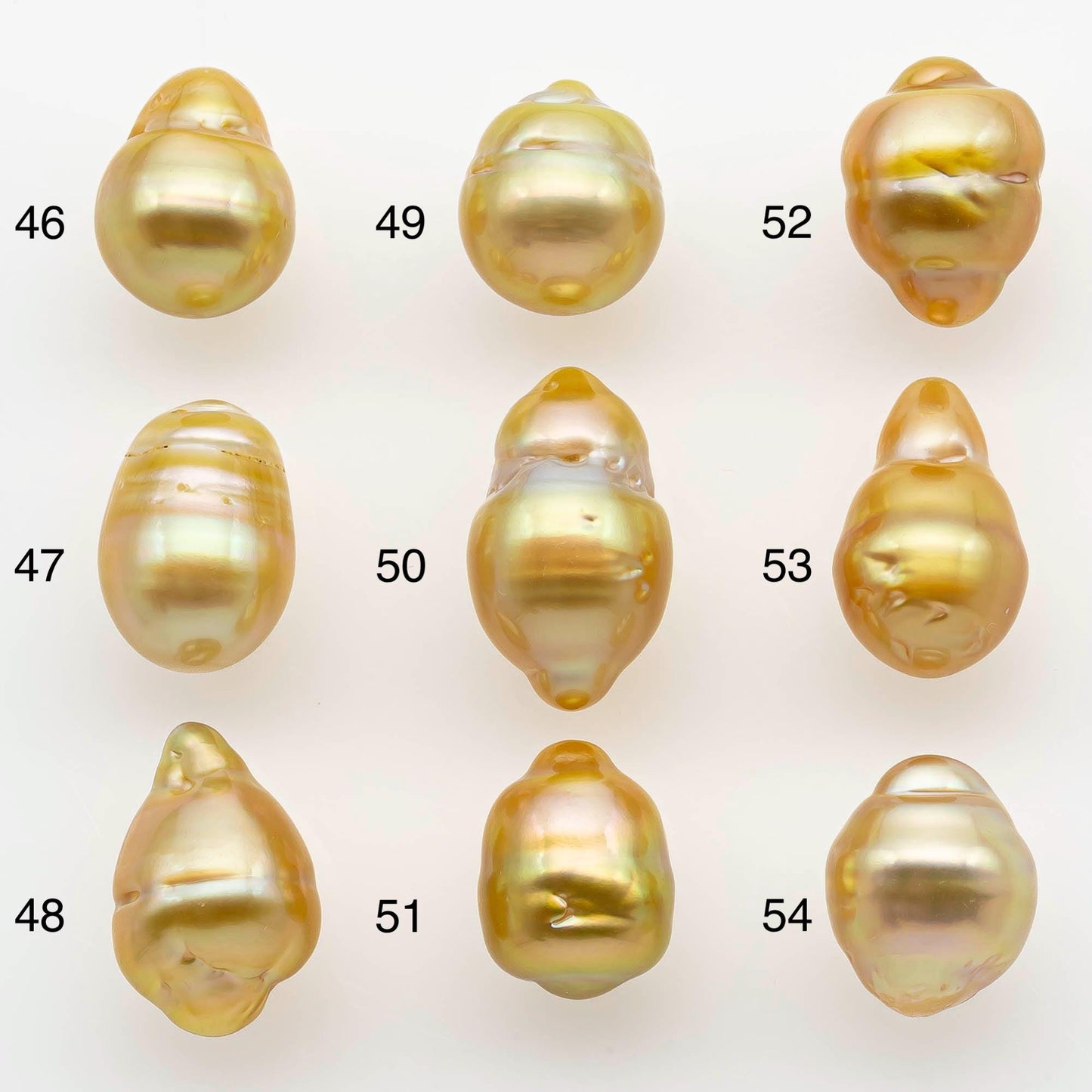 9-10mm South Sea Pearl, Gold Drop Single Piece Nondrilled with High Luster and Minor Blemishes for Jewelry Making, SKU # 2553GS