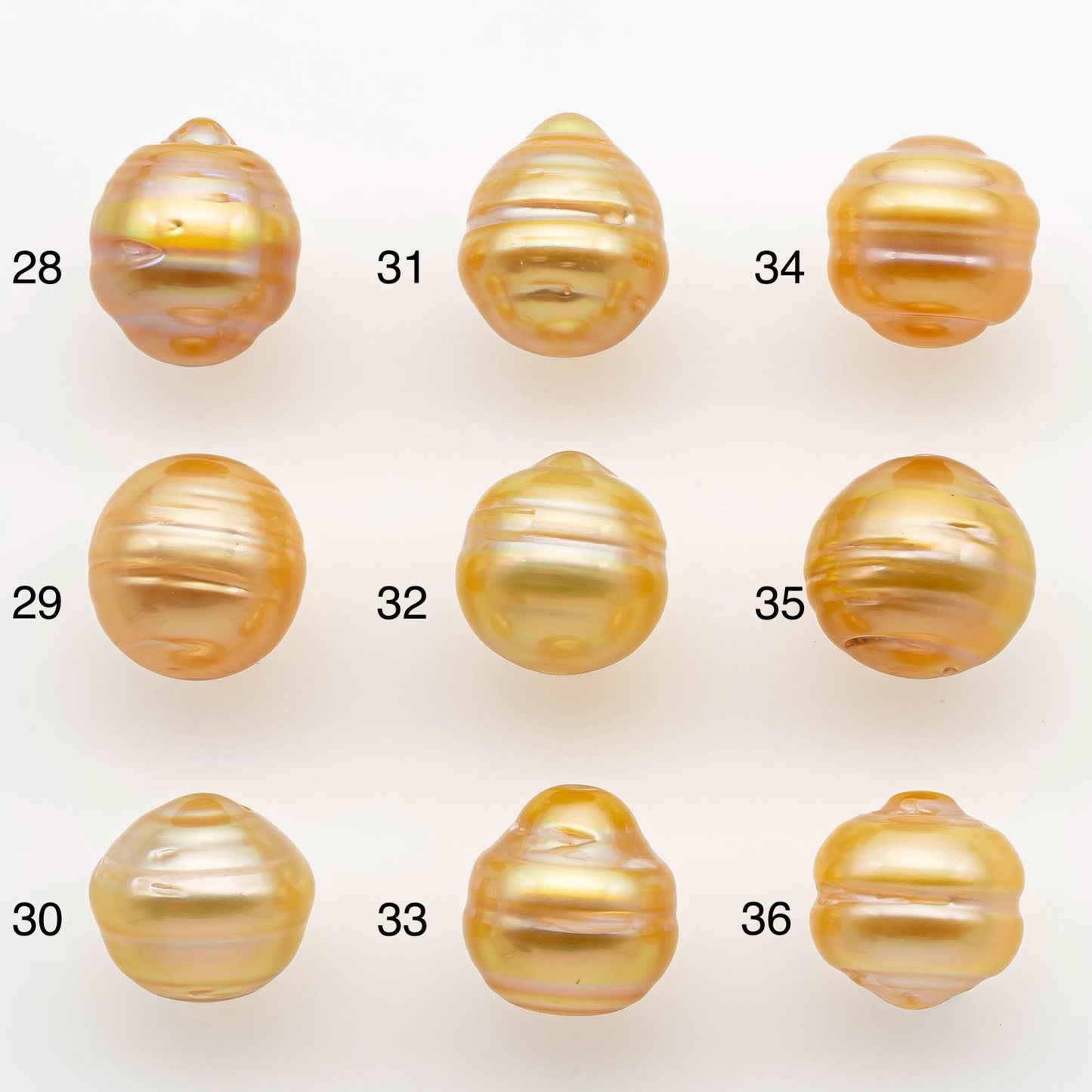10-11mm South Sea Pearl, Gold Drop Single Piece Nondrilled with High Luster and Minor Blemishes for Jewelry Making, SKU # 2557GS