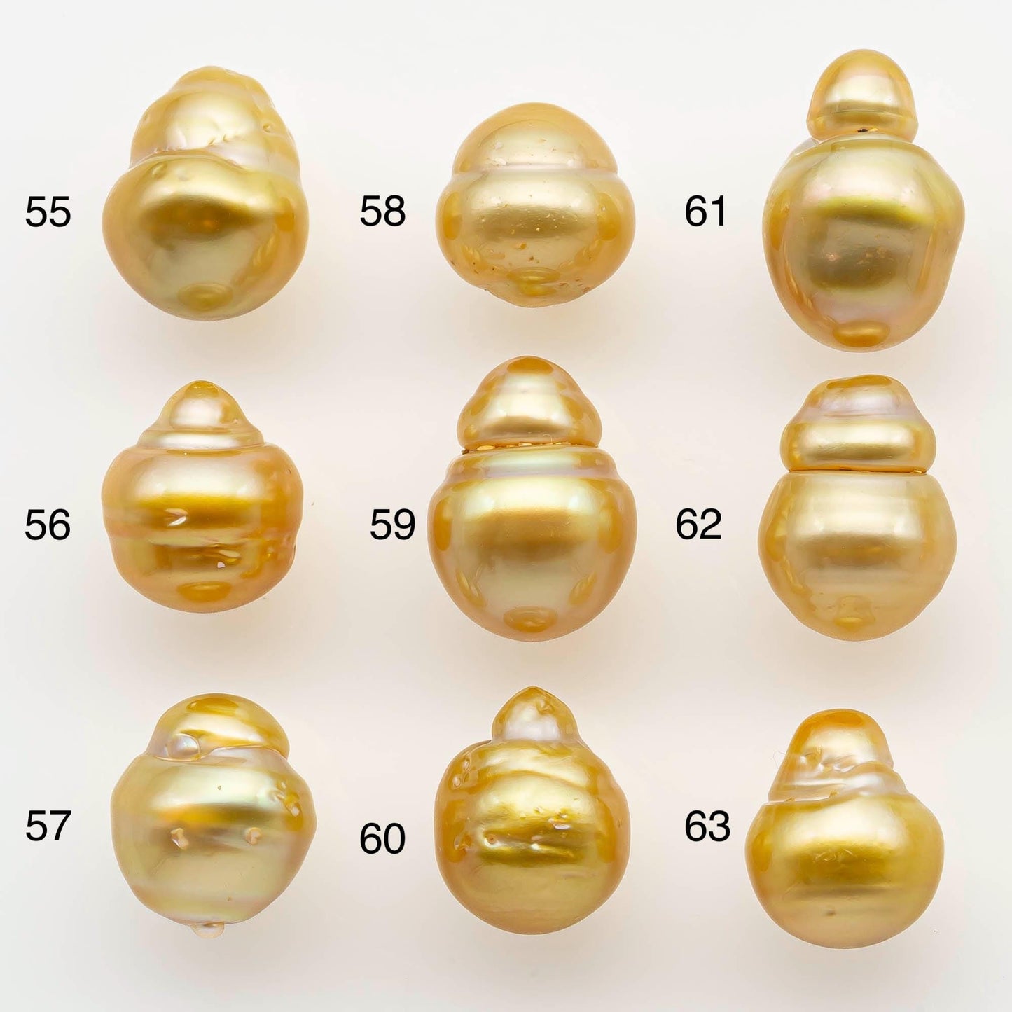 10-11mm South Sea Pearl, Gold Drop Single Piece Nondrilled with High Luster and Minor Blemishes for Jewelry Making, SKU # 2558GS