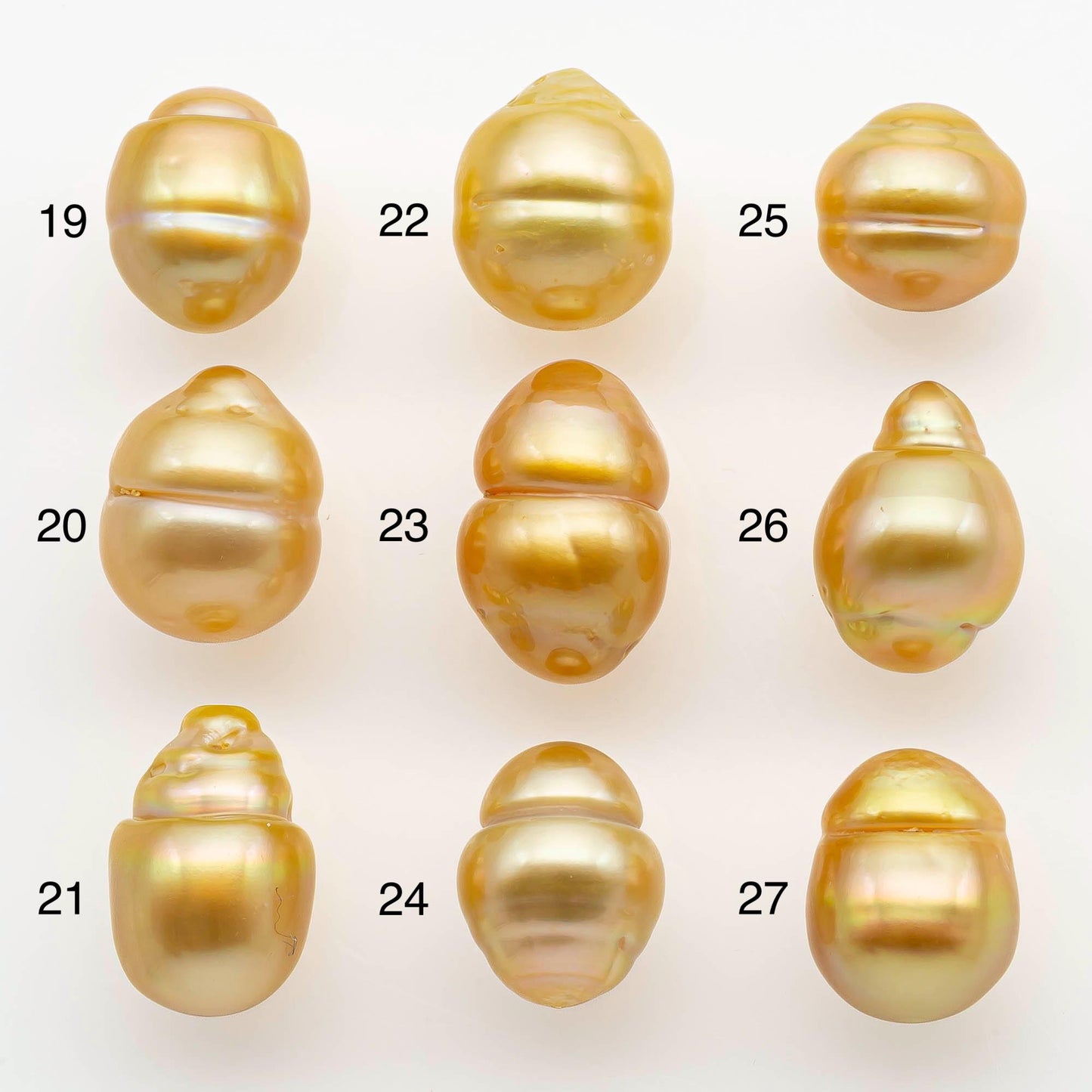 10-11mm South Sea Pearl, Gold Drop Single Piece Nondrilled with High Luster and Minor Blemishes for Jewelry Making, SKU # 2559GS