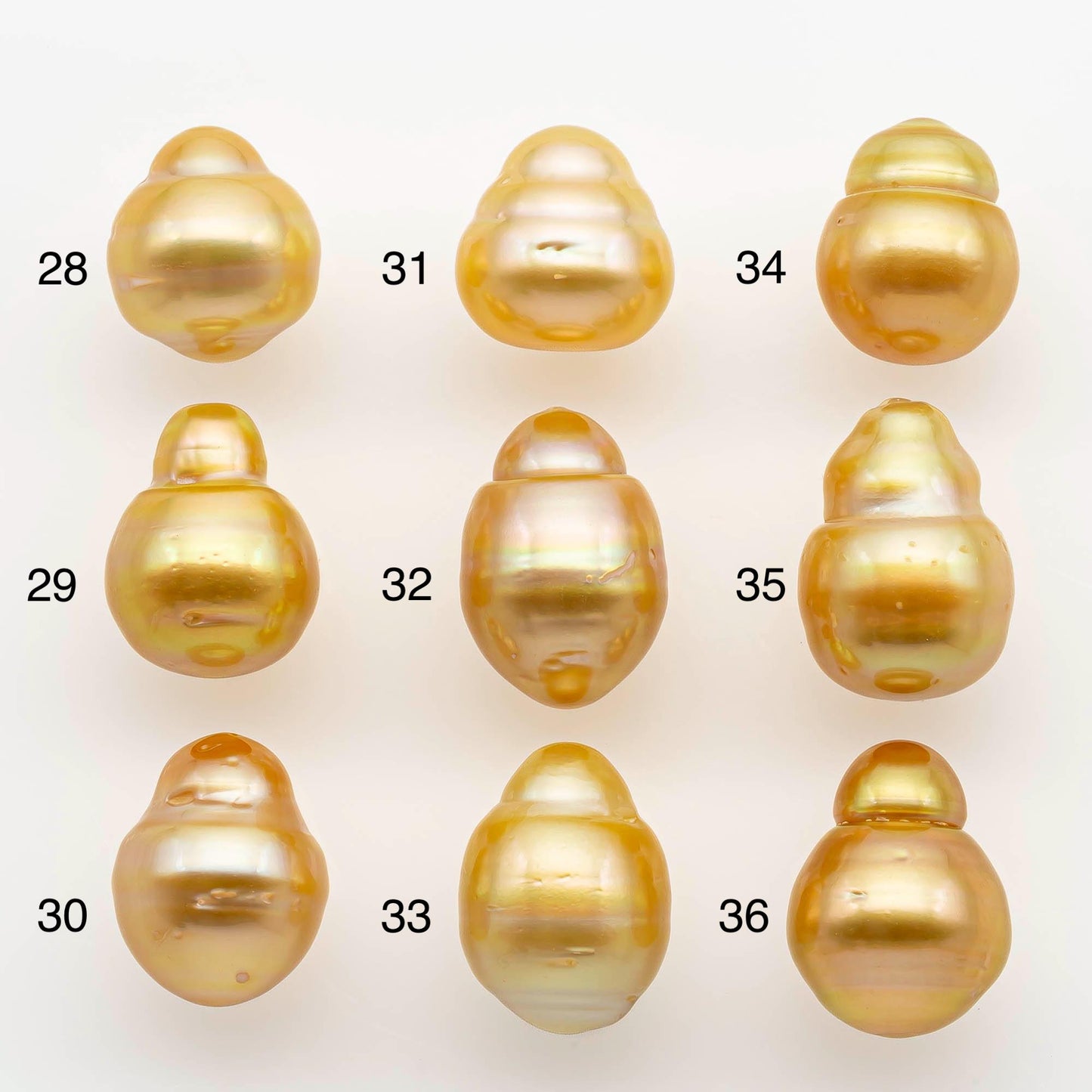 10-11mm South Sea Pearl, Gold Drop Single Piece Nondrilled with High Luster and Minor Blemishes for Jewelry Making, SKU # 2559GS