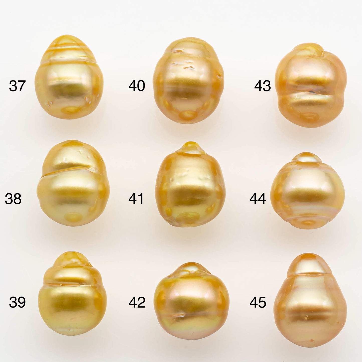 10-11mm South Sea Pearl, Gold Drop Single Piece Nondrilled with High Luster and Minor Blemishes for Jewelry Making, SKU # 2560GS