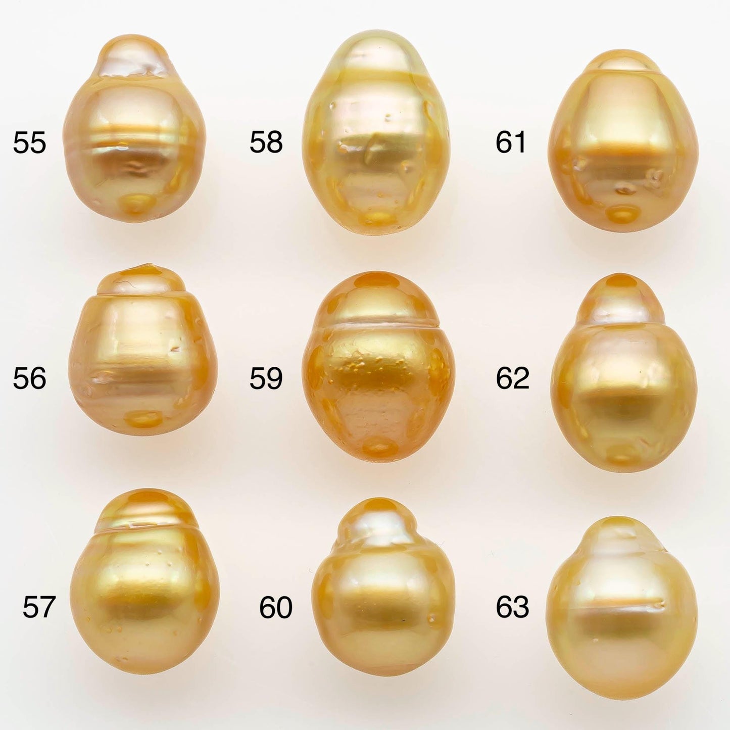 10-11mm South Sea Pearl, Gold Drop Single Piece Nondrilled with High Luster and Minor Blemishes for Jewelry Making, SKU # 2562GS