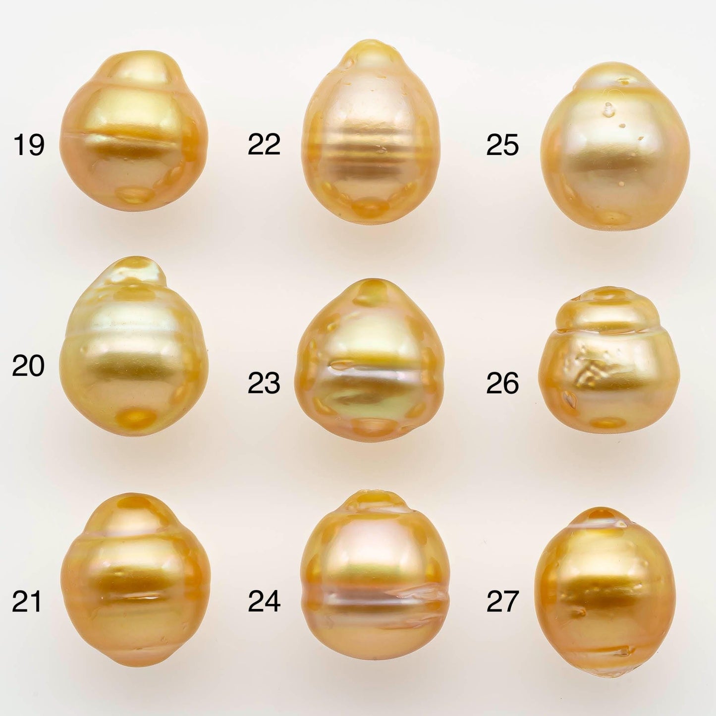 10-11mm South Sea Pearl, Gold Drop Single Piece Nondrilled with High Luster and Minor Blemishes for Jewelry Making, SKU # 2564GS