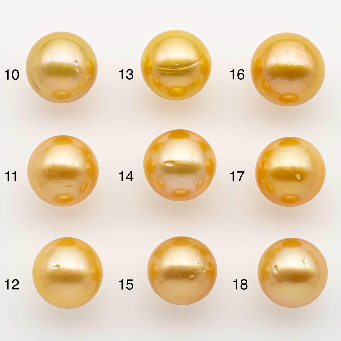 12-13mm South Sea Pearl, Gold Round Single Piece Nondrilled with High Luster and Minor Blemishes for Jewelry Making, SKU # 2570GS