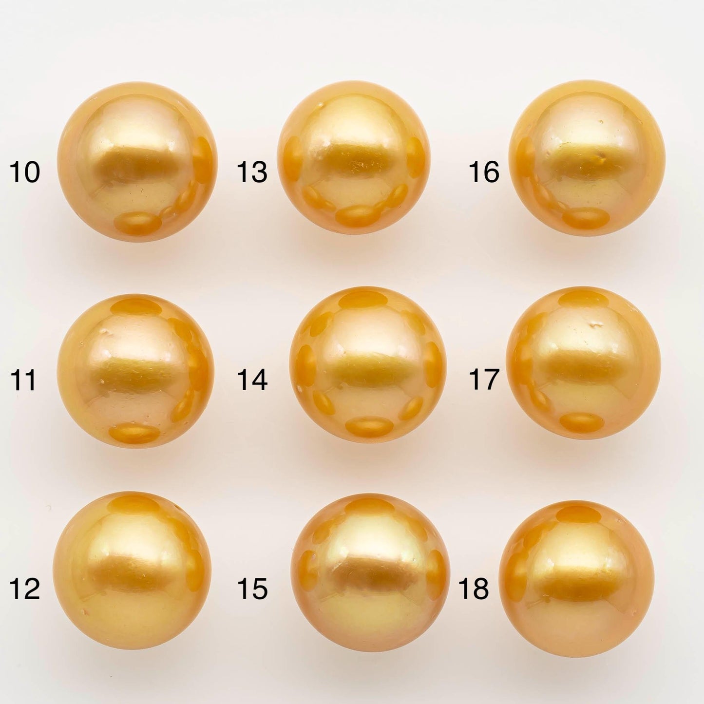15-16mm South Sea Pearl, Gold Round Single Piece Nondrilled with High Luster and Minor Blemishes for Jewelry Making, SKU # 2575GS